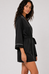 Piped-Trim Modal Robe