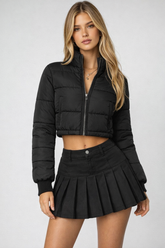 Cropped Quilted Puffer Jacket