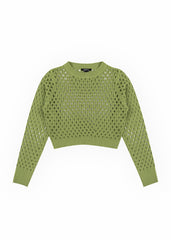 Open-Knit Crochet Sweater