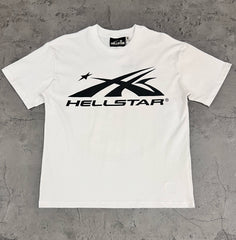 Hellstar Abstract Star Logo White Tee