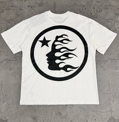 Hellstar Abstract Star Logo White Tee