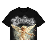Mixed Emotions Black “Rhinestone” Cropped Tee