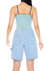 Gingham Plaid Cropped Cami