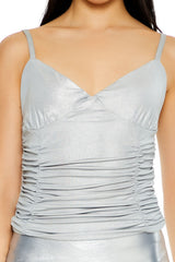 Metallic Ruched Cami