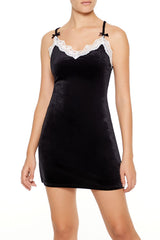 Velvet Bodycon Mini Slip Dress