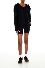 Open-Knit Netted Hoodie