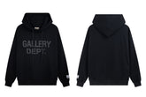 Gallery Dept. Black Tonal Logo Hoodie