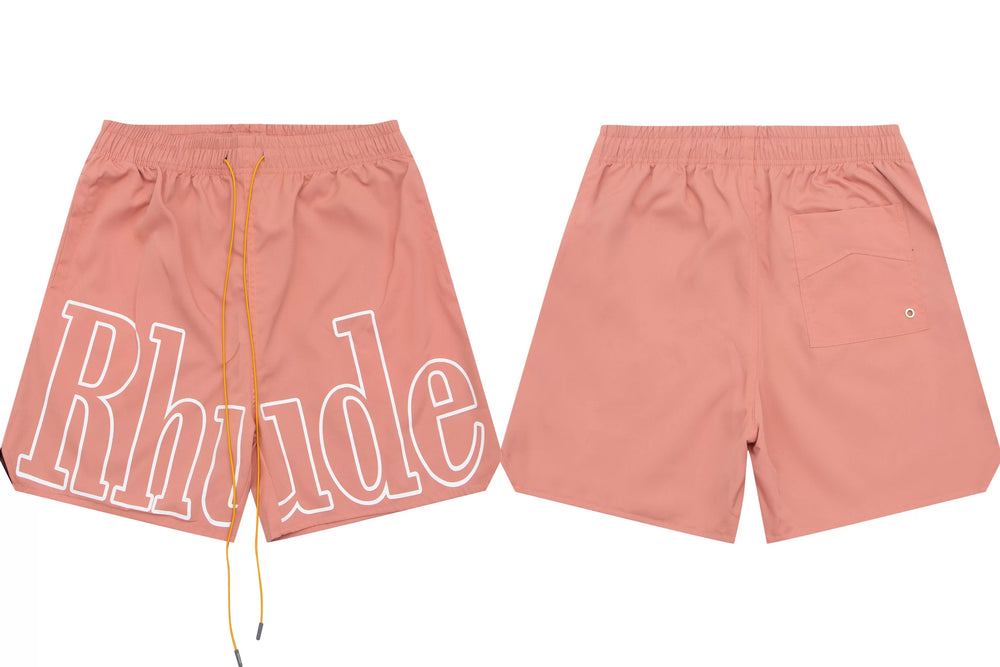 RHUDE Marlboro shorts, trendy high street sports and casual loose beach pants, kanye cropped pants for men and women (60)