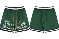 RHUDE Marlboro shorts, trendy high street sports and casual loose beach pants, kanye cropped pants for men and women (97)