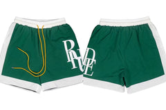 RHUDE Marlboro shorts, trendy high street sports and casual loose beach pants, kanye cropped pants for men and women (78)