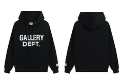 Gallery Dept. Black Tonal Logo Hoodie