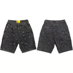 Guapi Vintage Stars Denim Shorts「满印星星刺绣牛仔短裤」