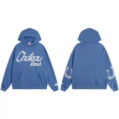 Gallery Dept. Chateau Ranch Script Print Hoodie in Blue