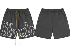 RHUDE Marlboro shorts, trendy high street sports and casual loose beach pants, kanye cropped pants for men and women (95)