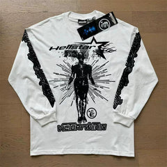Hellstar "Victory Within" Long Sleeve Tee white