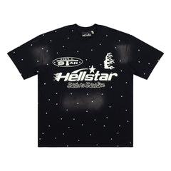 Hellstar Faith to Paradise Star Dye Black Tee
