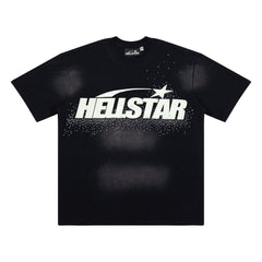 Hellstar Shooting Star Washed Black Tee