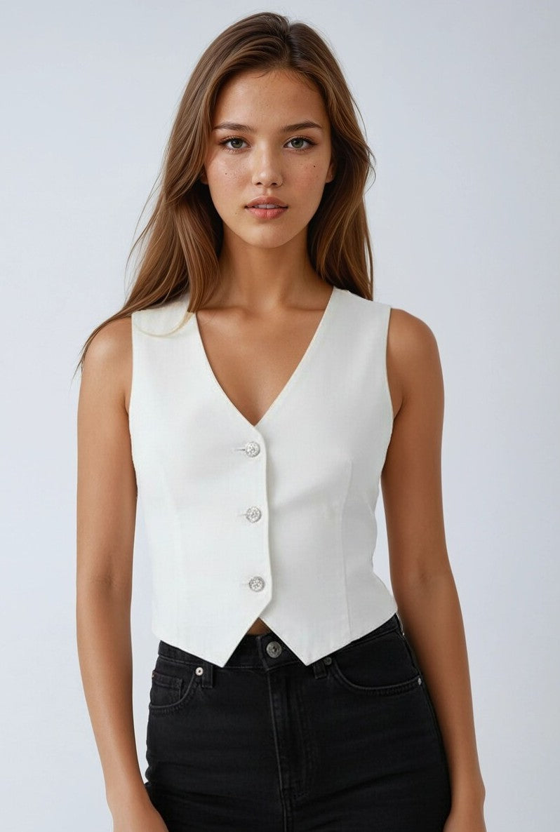 Stretch Denim Vest