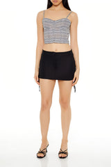 Glen Plaid Sweetheart Bustier Cami