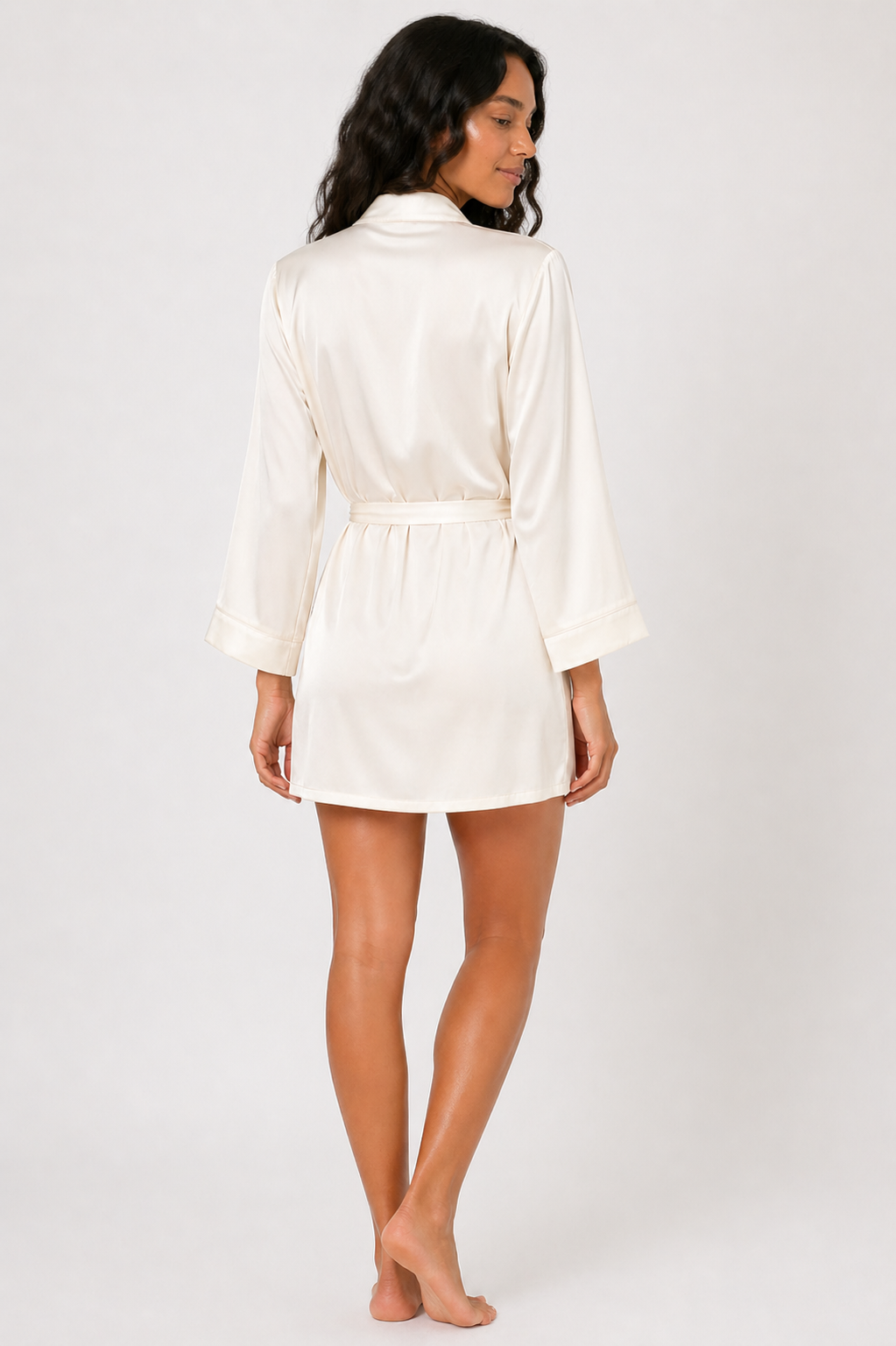 Piped-Trim Modal Robe