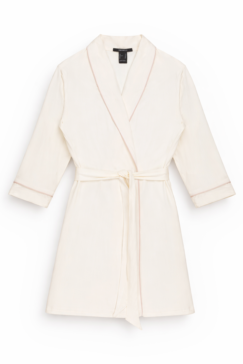 Piped-Trim Modal Robe