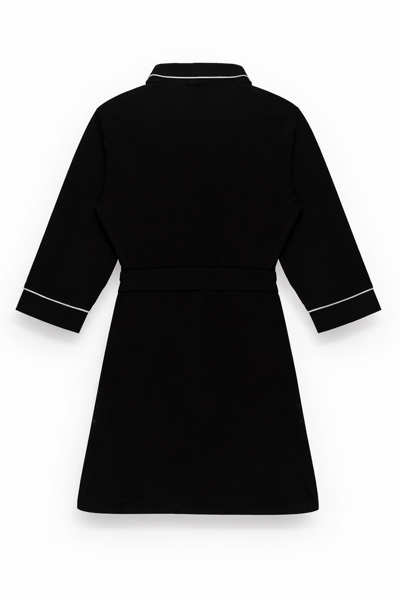 Piped-Trim Modal Robe