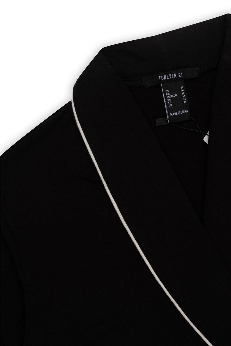 Piped-Trim Modal Robe