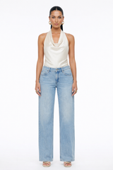 Low Rise Wide Leg Denim With Studs