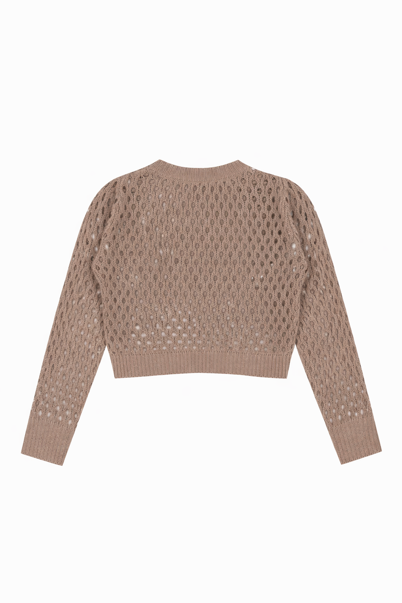 Open-Knit Crochet Sweater