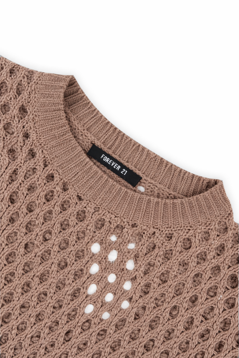 Open-Knit Crochet Sweater