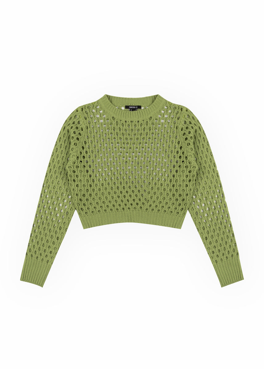 Open-Knit Crochet Sweater