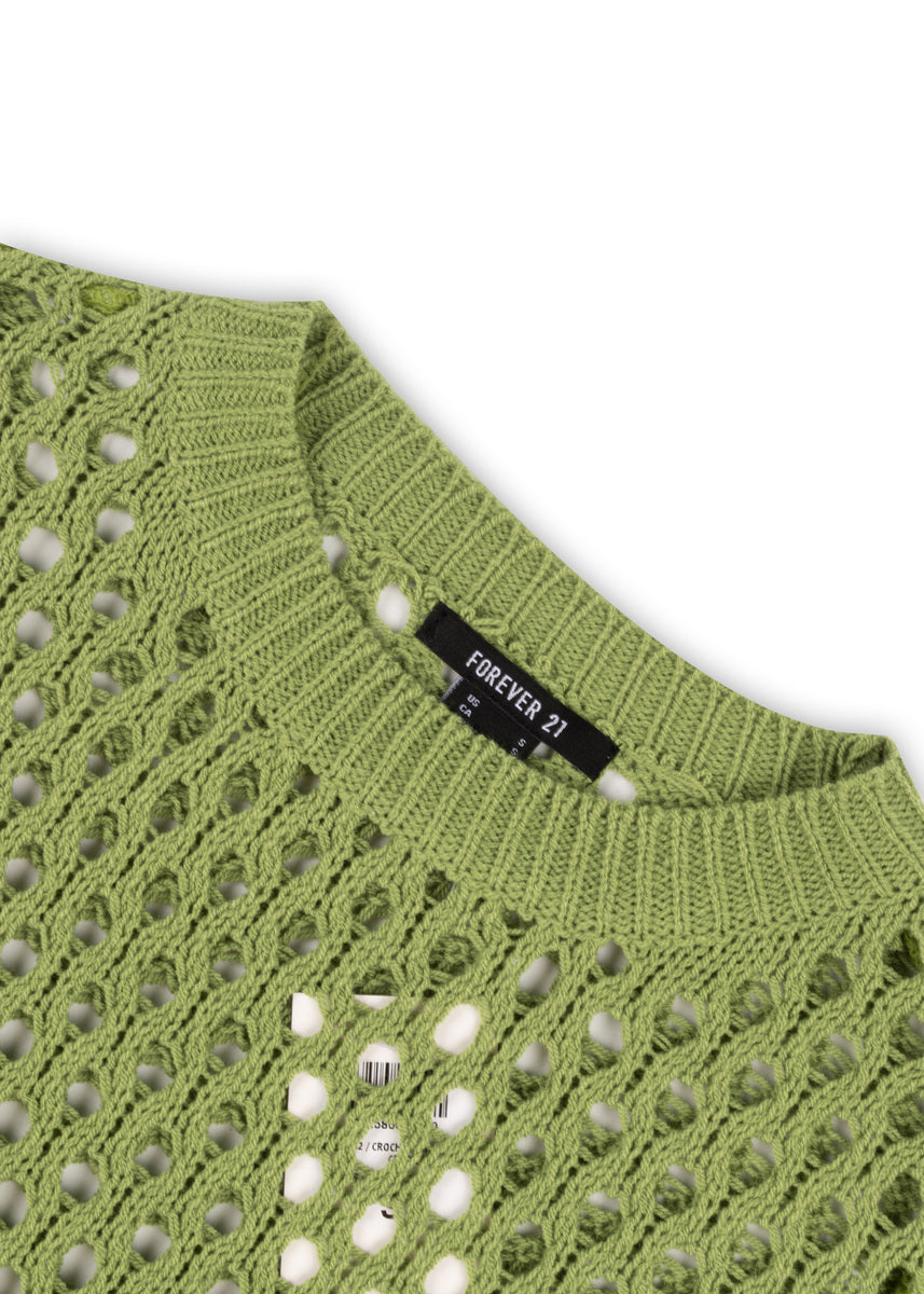 Open-Knit Crochet Sweater