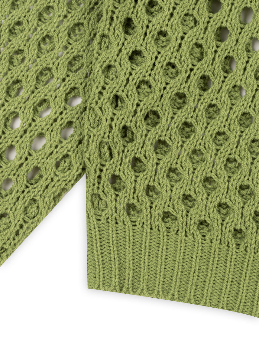 Open-Knit Crochet Sweater