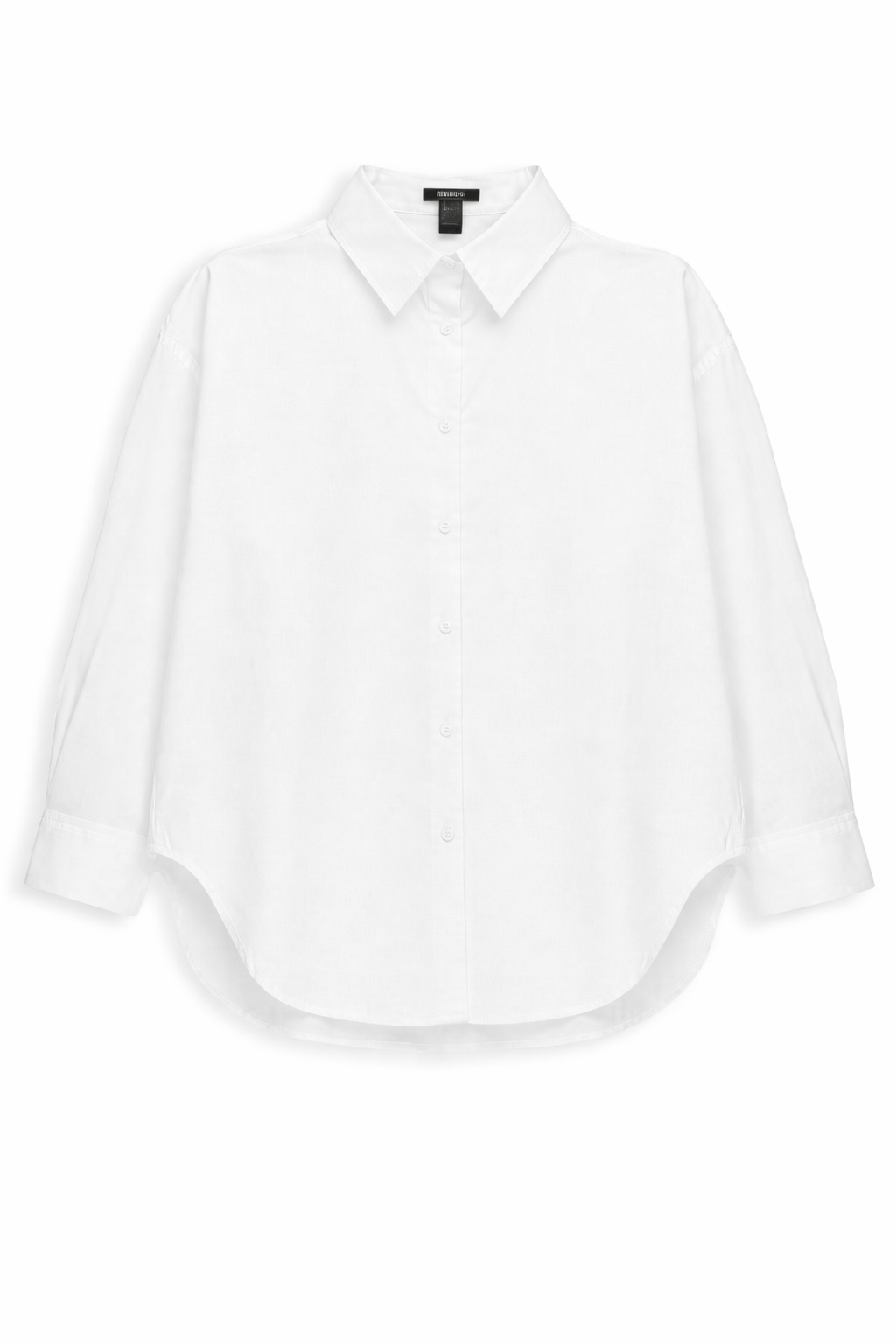 Long Sleeve Oversized Poplin Top
