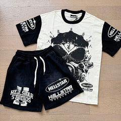 Hellstar Gas Mask Tee & Shorts Set