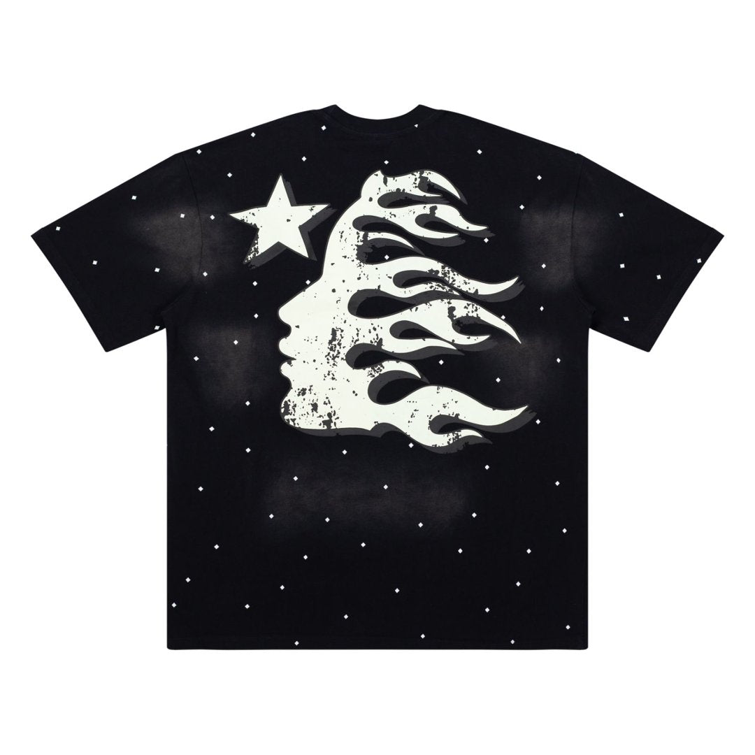 Hellstar Faith to Paradise Star Dye Black Tee