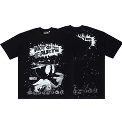 Hellstar Not Of This Earth Cartoon Black Tee
