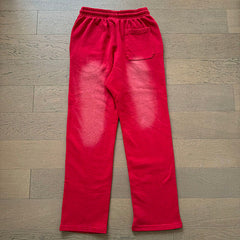 Hellstar Skull Flame Vintage Wash Tracksuit (Red)
