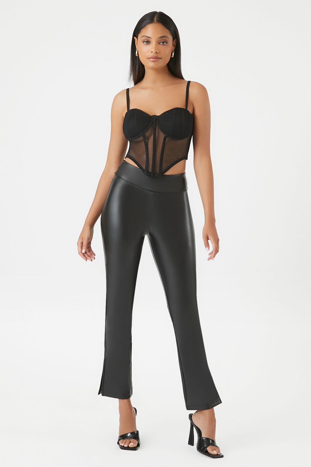 Mesh Cropped Bustier Cami