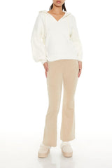 Hooded Drop-Sleeve Sweater