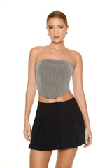 Pinstriped Tube Top