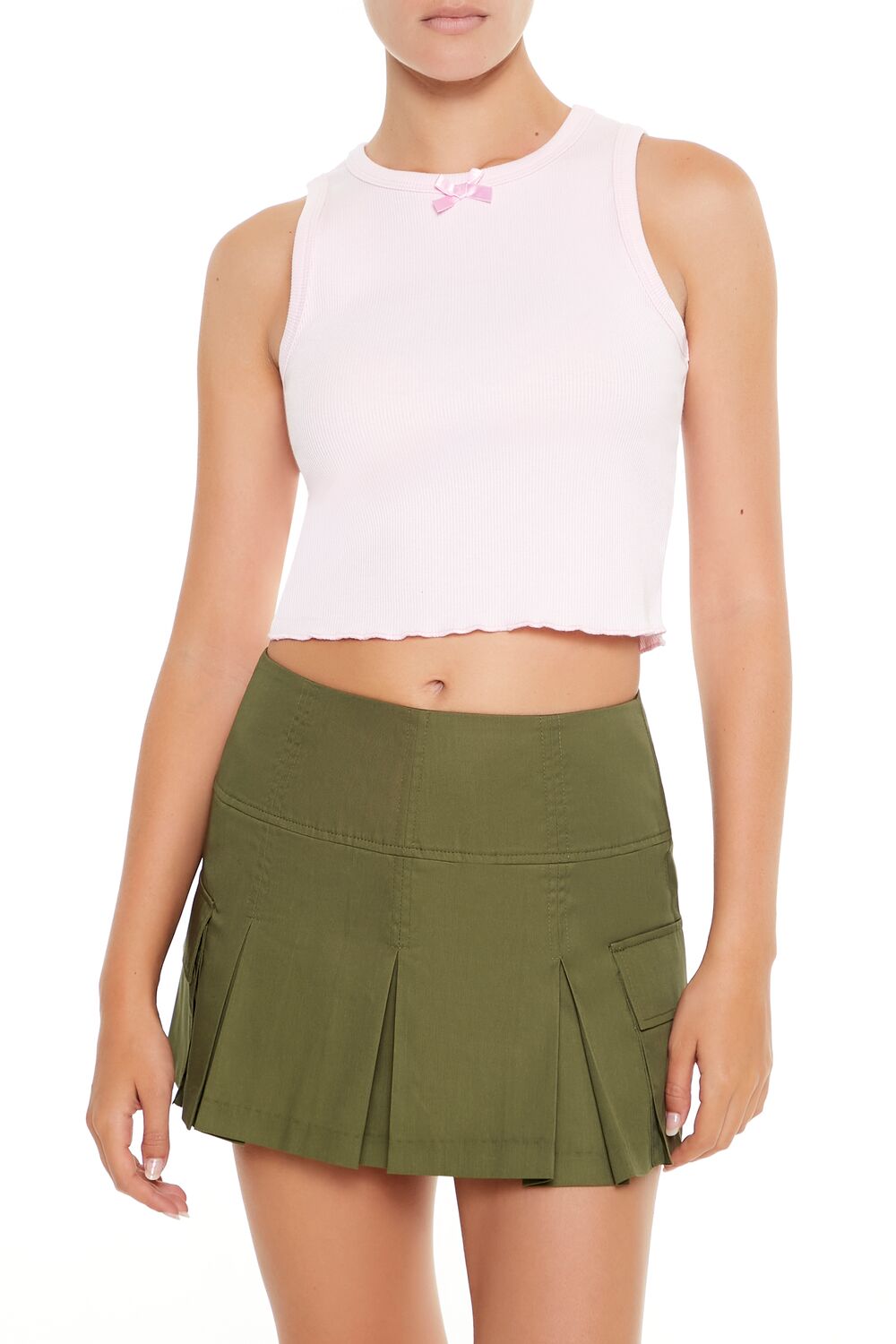 Lettuce-Edge Bow Tank Top