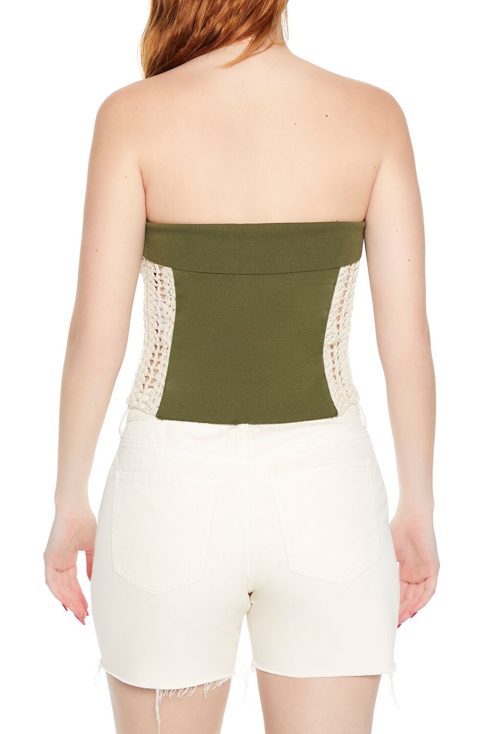 Crochet-Trim Tube Top