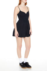 Pleated Bustier Cami Romper