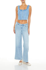 Denim Bustier Crop Top