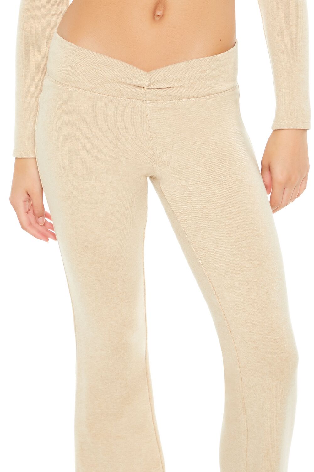 Mid-Rise V-Cut Flare Pants