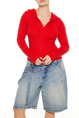 Hooded Cable Knit Sweater