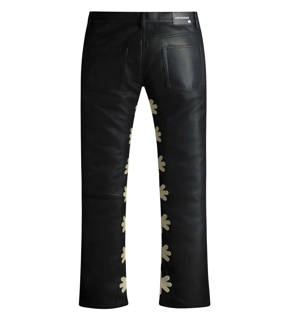 Lost Shdws Leather Pant Black/Bone