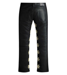 Lost Shdws Leather Pant Black/Bone