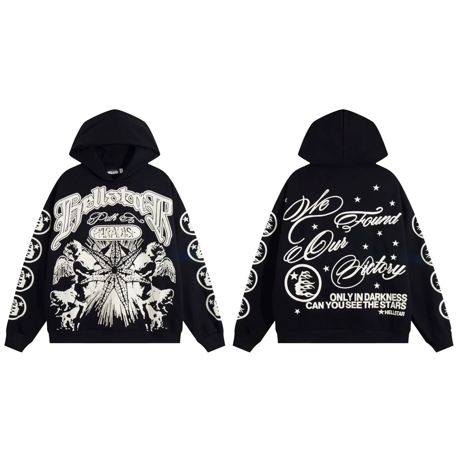 Hellstar "We Found Our Victory" Graphic Black Hoodie
